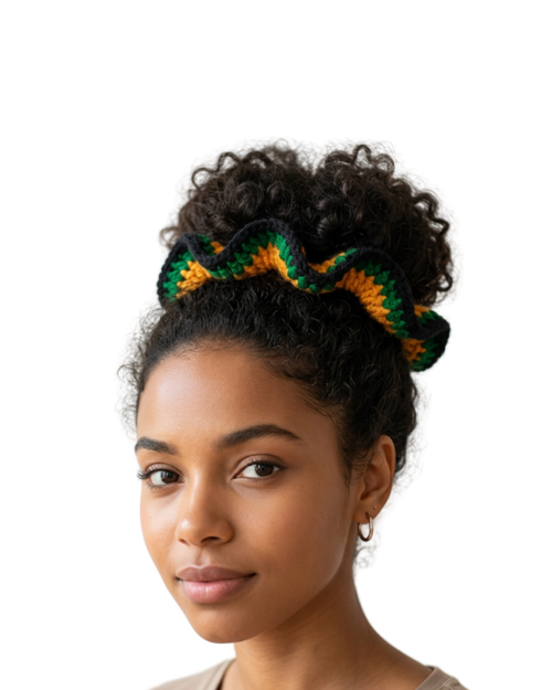 Jamaica Island Crochet Scrunchie